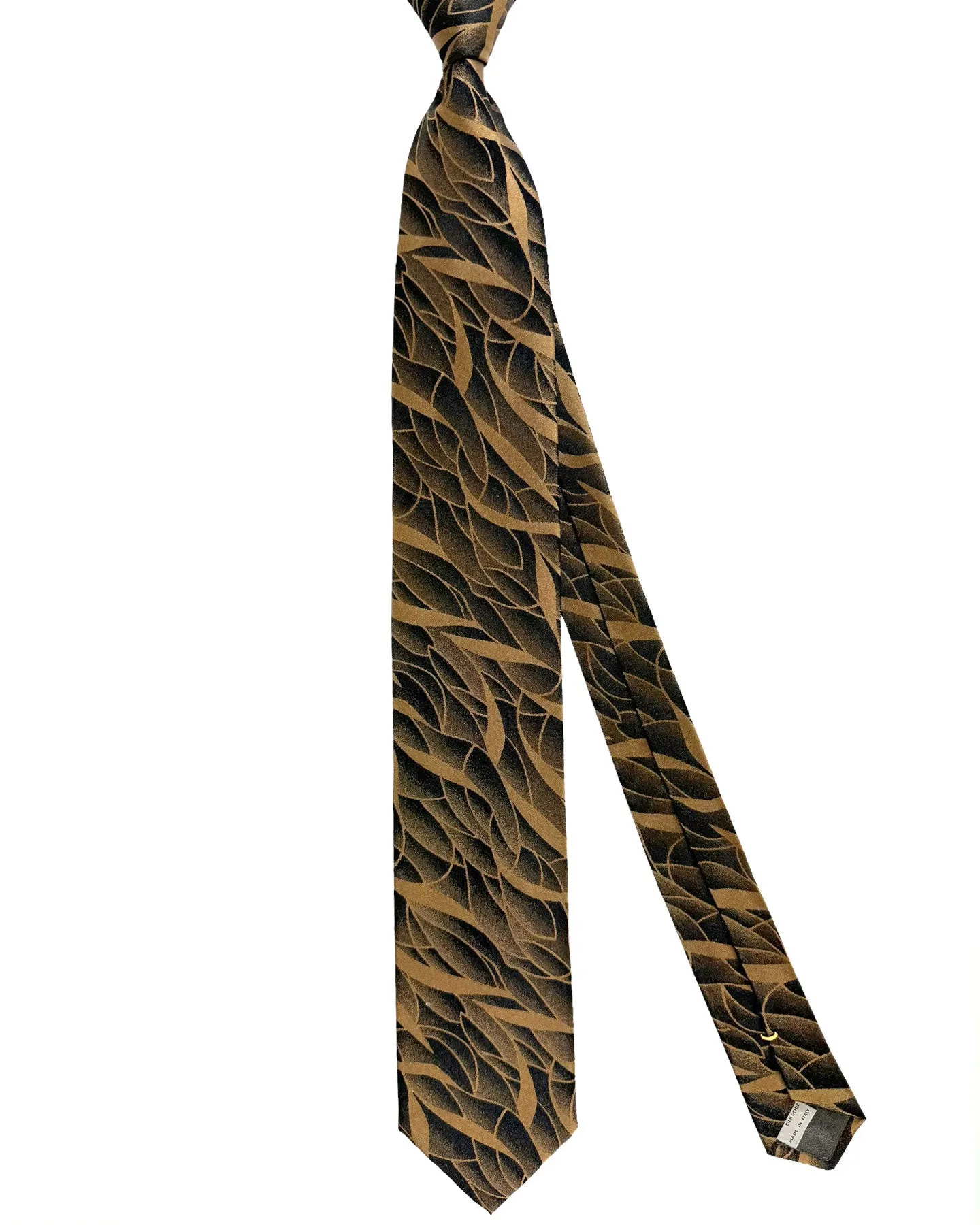 Canali Silk Tie Brown Pattern - Classic Italian