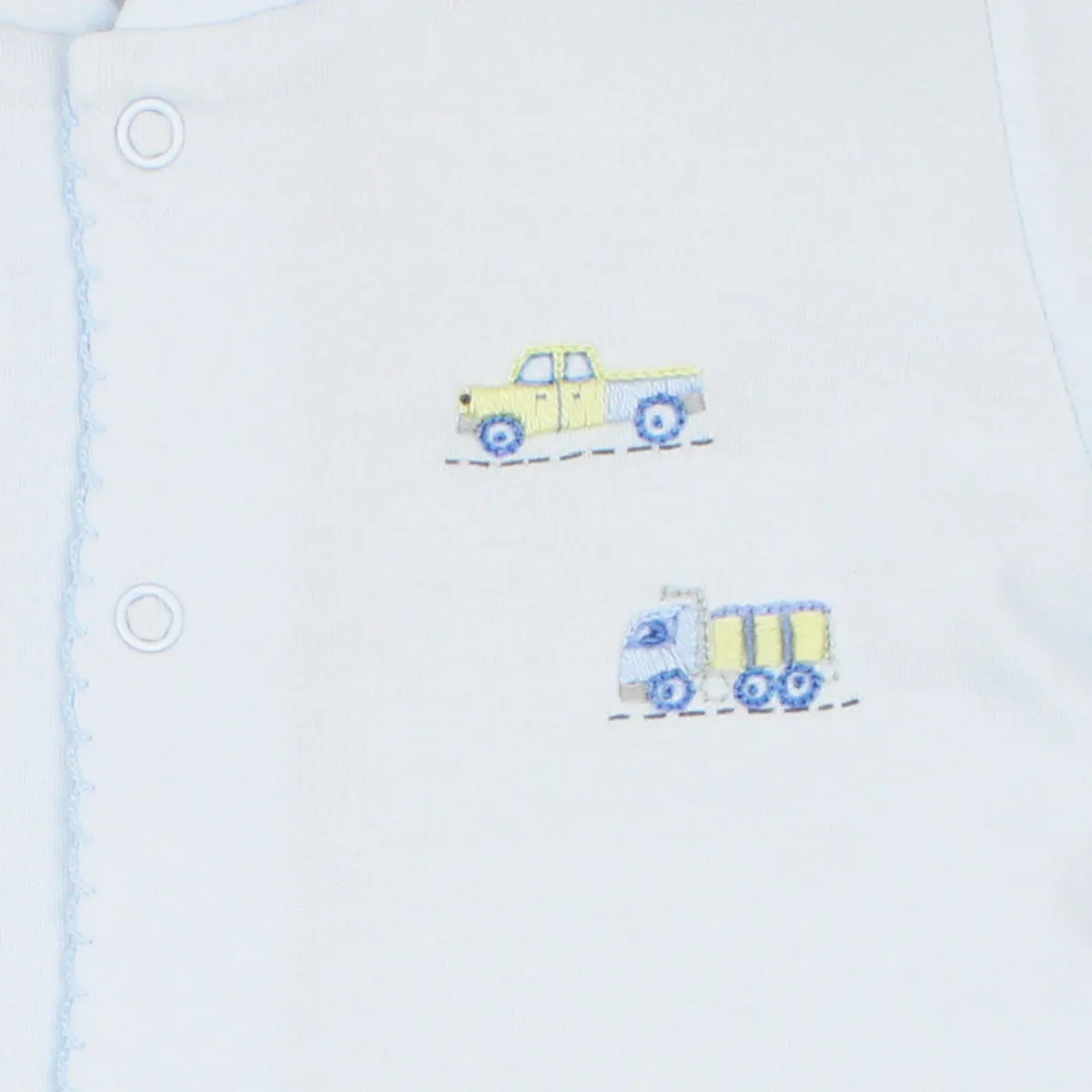 Cars And Trucks Embroidery Footie | Baby Boy