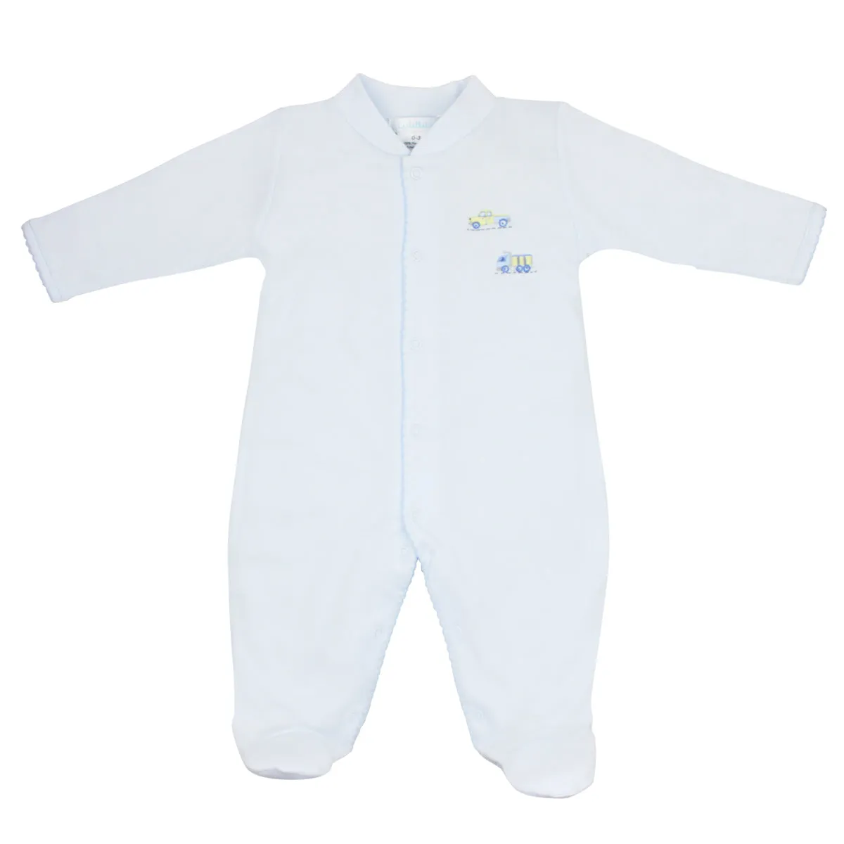 Cars And Trucks Embroidery Footie | Baby Boy