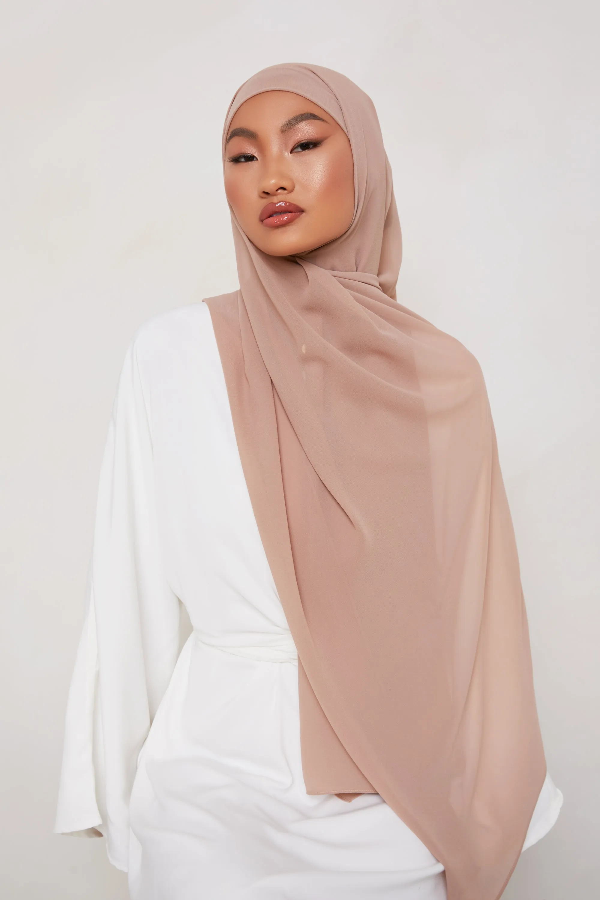 Chiffon LITE Hijab - Sand Flower