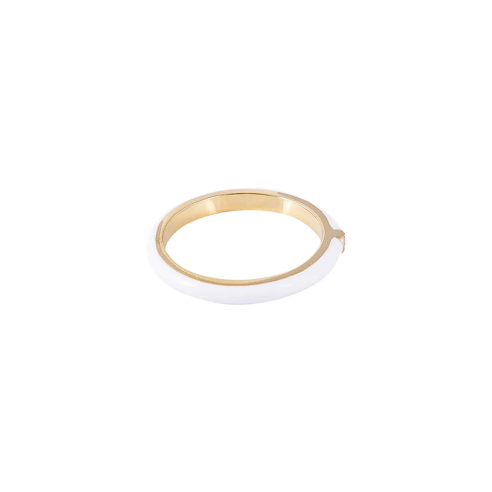 COCONUT ENAMEL STACKER RING