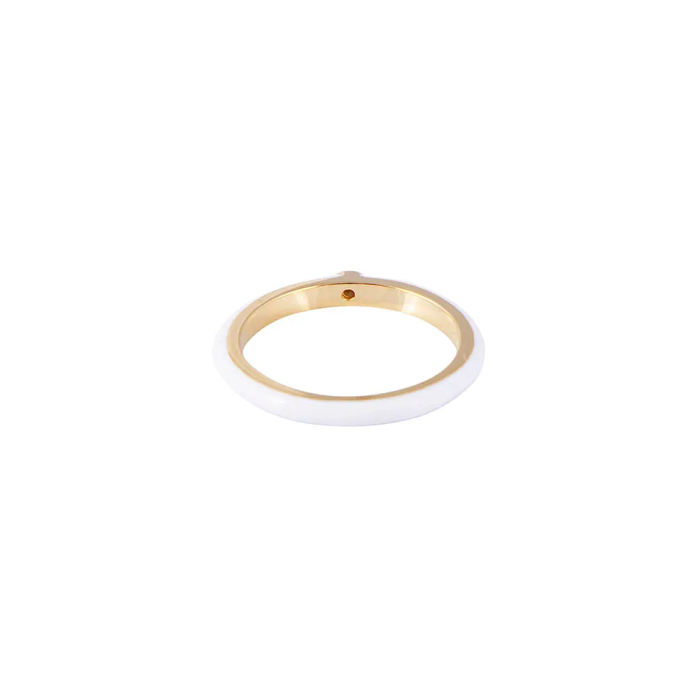 COCONUT ENAMEL STACKER RING
