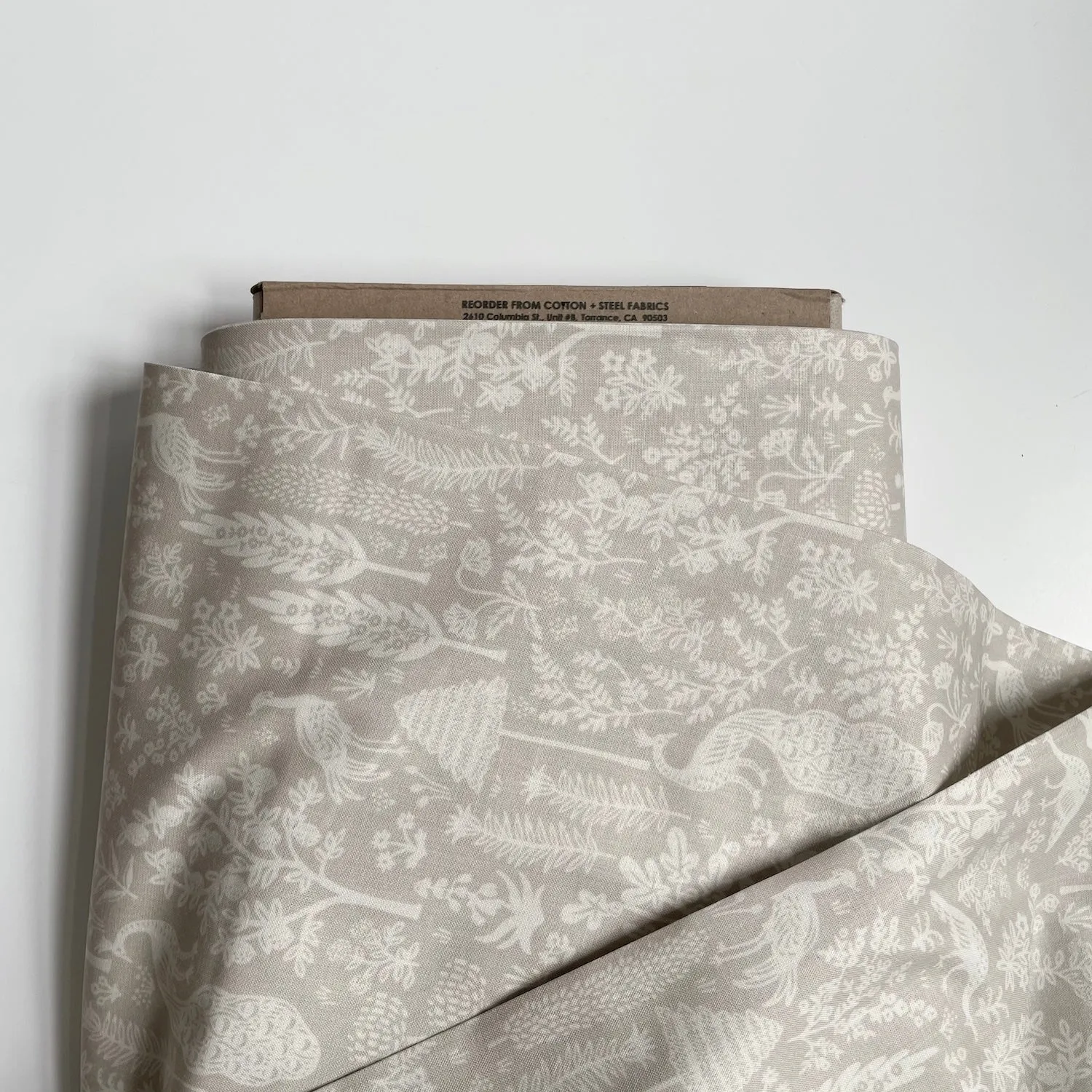 Cotton   Steel : Rifle Paper Co. Camont - Menagerie Silhouette Khaki