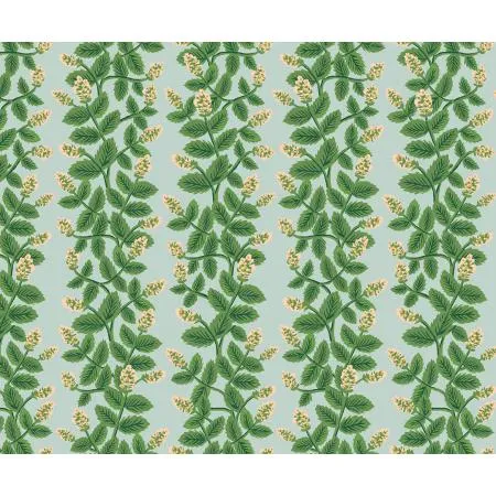 Cotton   Steel : Rifle Paper Co. Primavera - Climbing Vines - Mint
