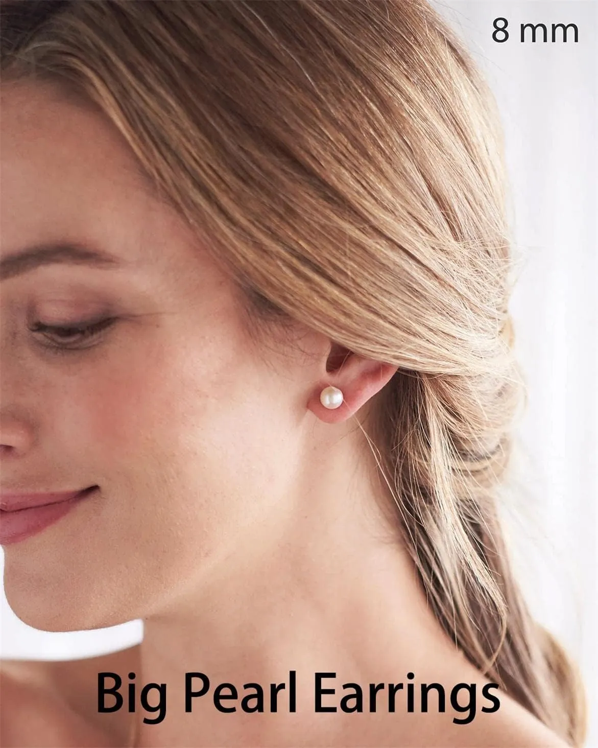 Dainty Pearl Earrings for Women: Hypoallergenic 6 Pairs AAA  Quality Freshwater Cultured Pearl Earrings - Tiny to Big (3-8MM)