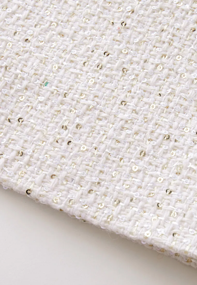 Dignified Cap-sleeve Patchwork-detail Dress