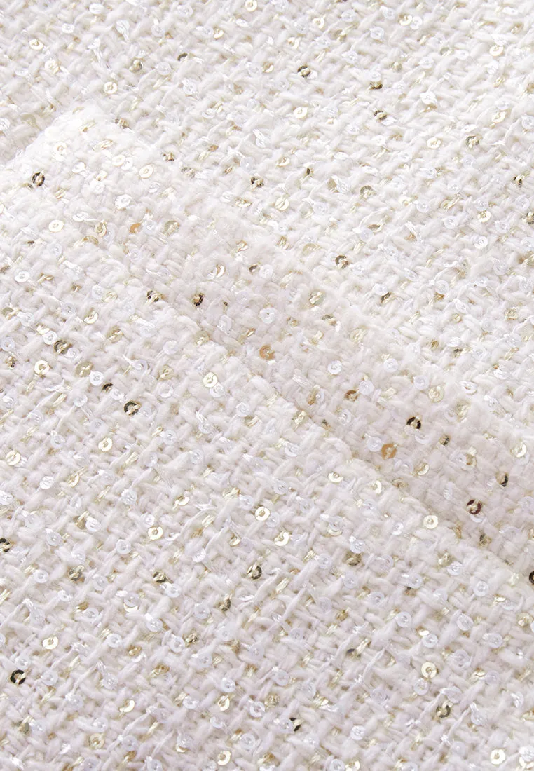 Dignified Cap-sleeve Patchwork-detail Dress
