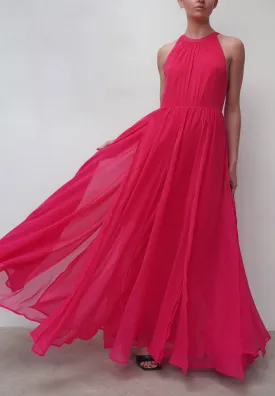 DUSK DRESS HOT PINK