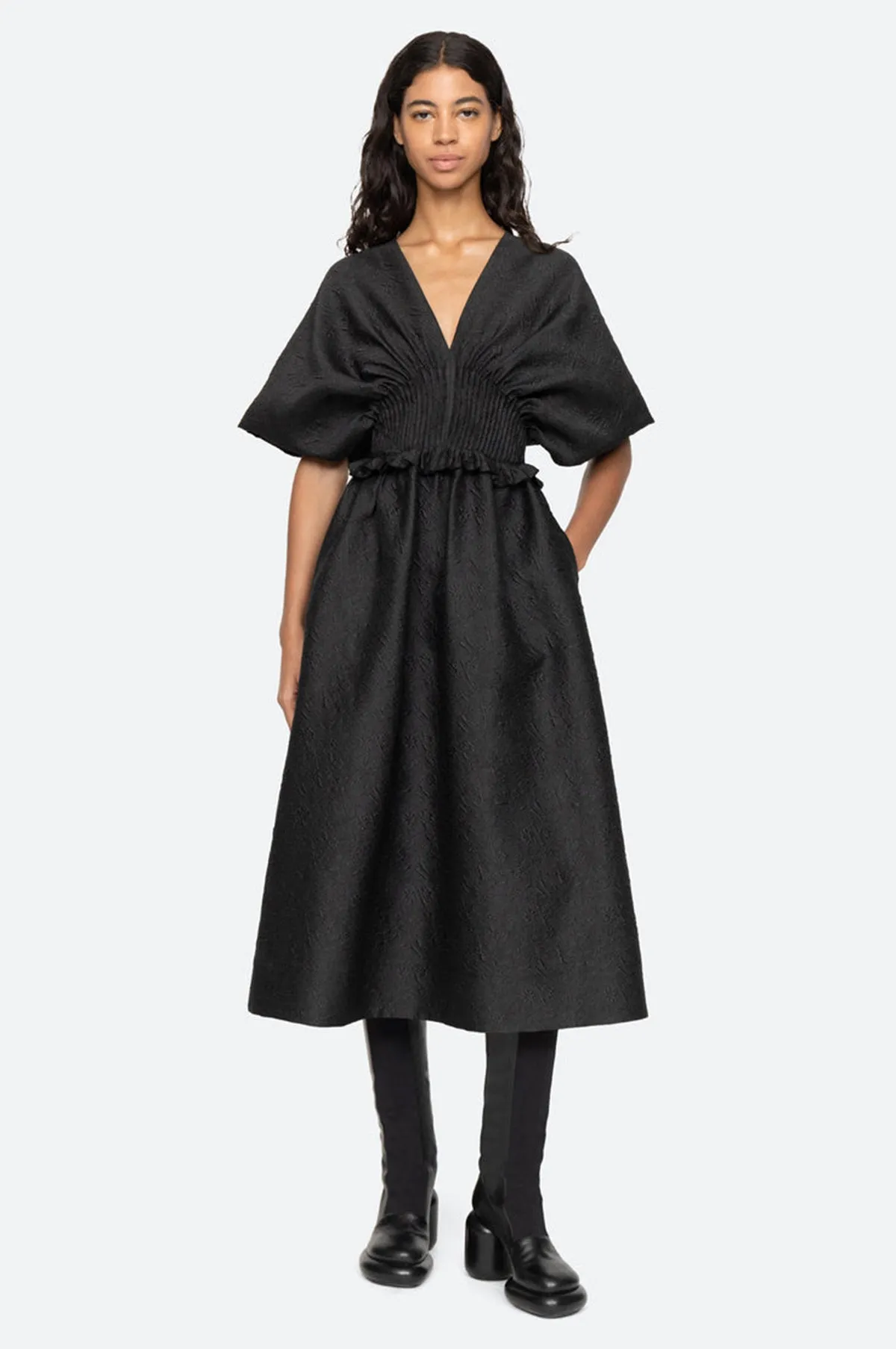 Elegant Solid Black Sleeveless Dress for Women