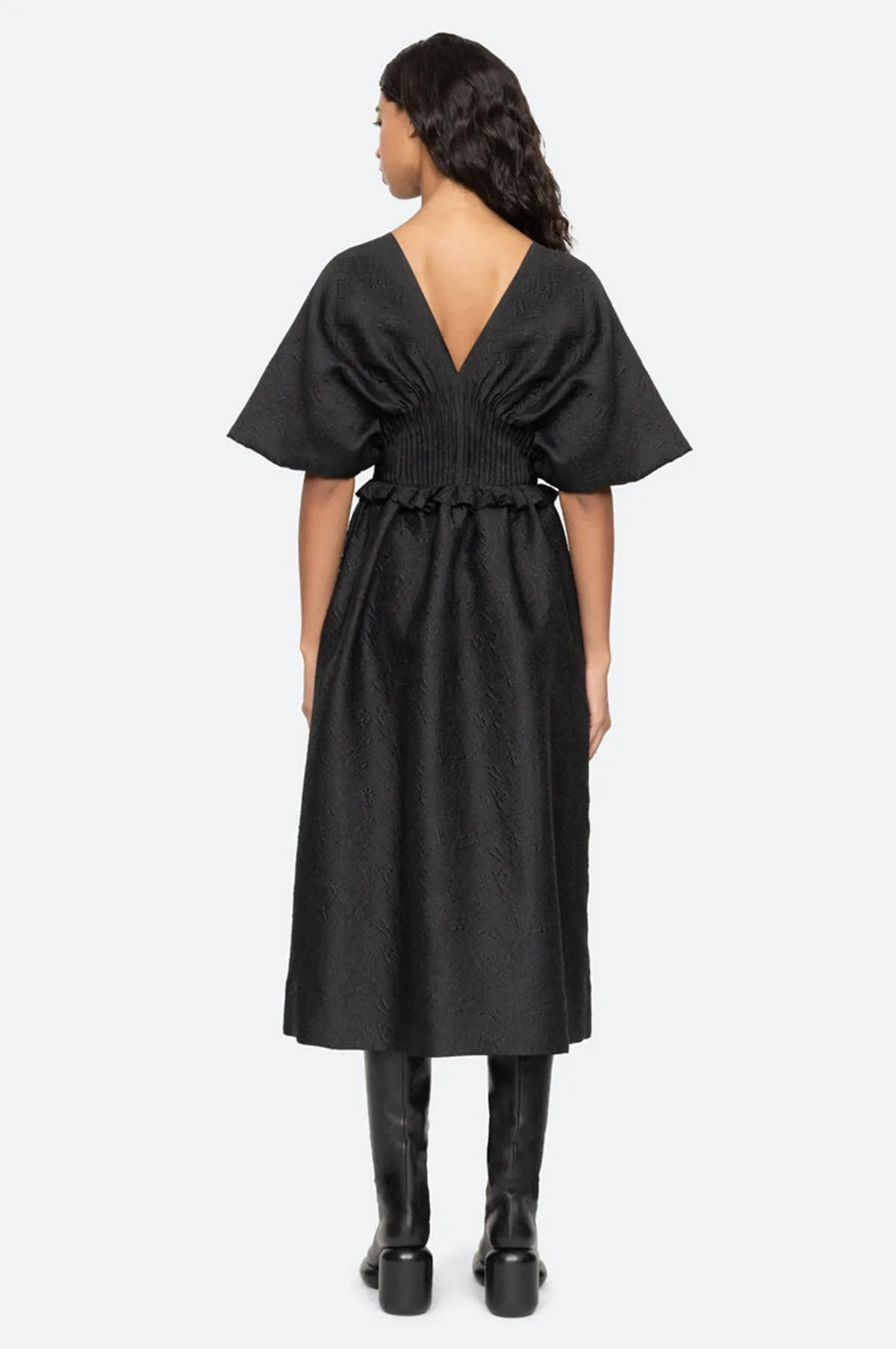 Elegant Solid Black Sleeveless Dress for Women