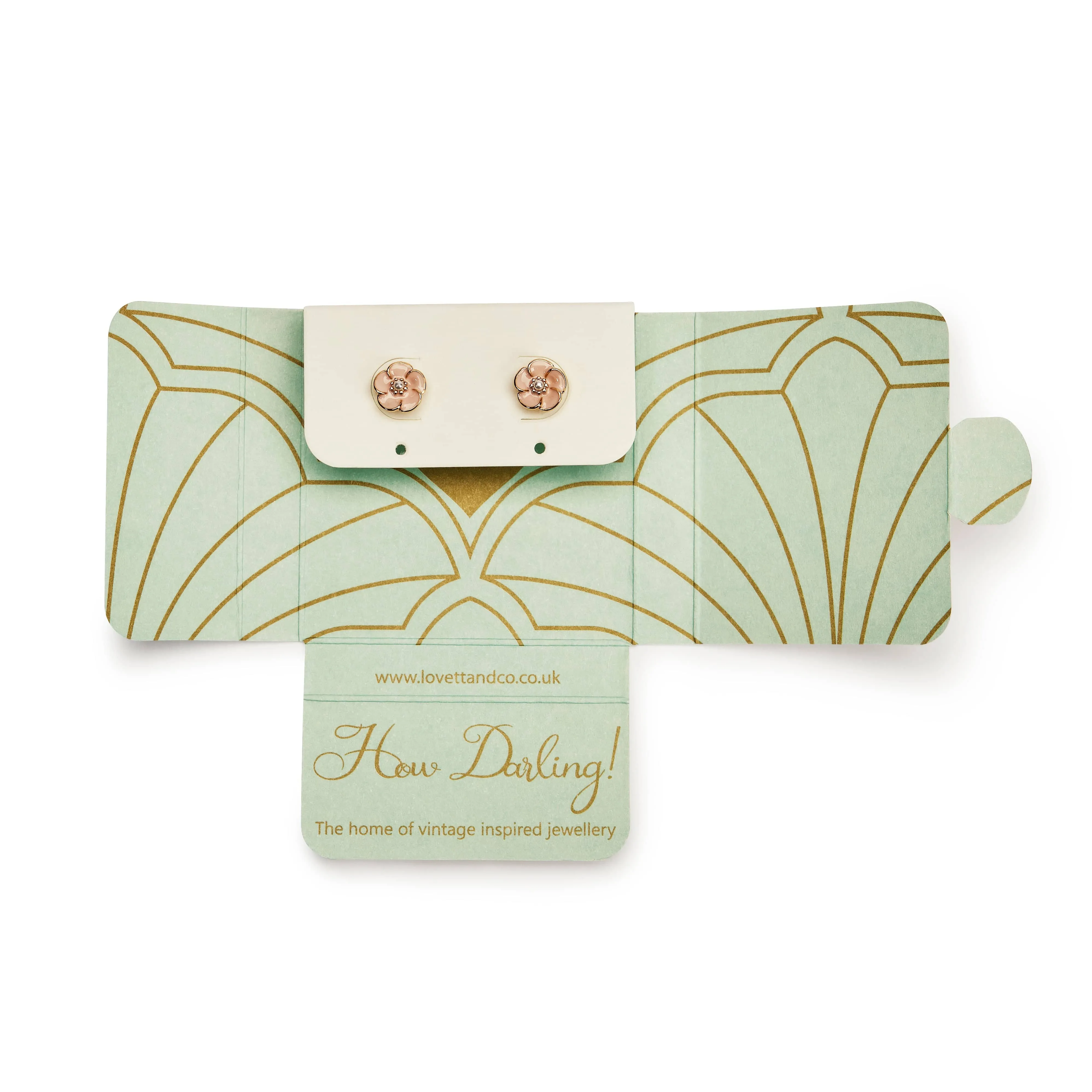 Enamel flower stud earrings