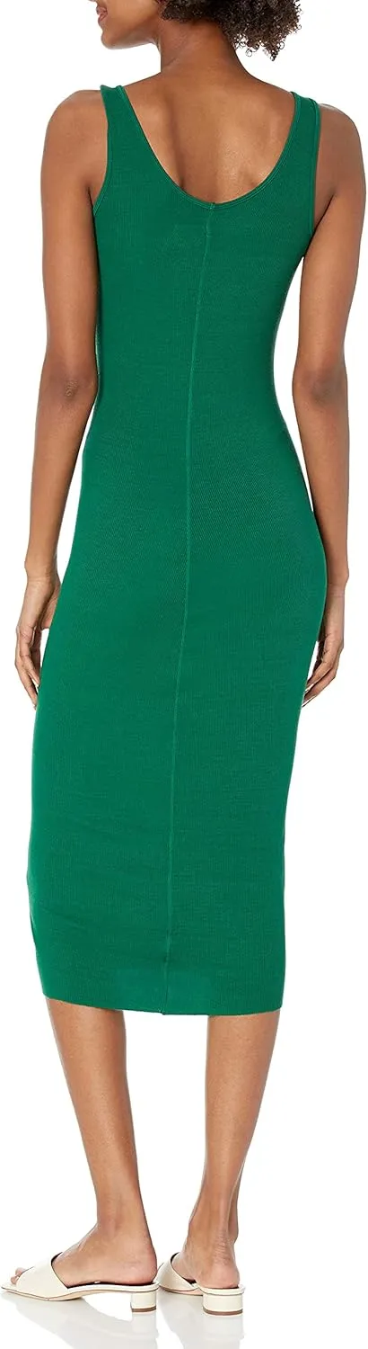 Enza Costa Women's Stretch Silk Rib Tank Midi Dress