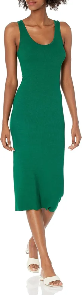 Enza Costa Women's Stretch Silk Rib Tank Midi Dress