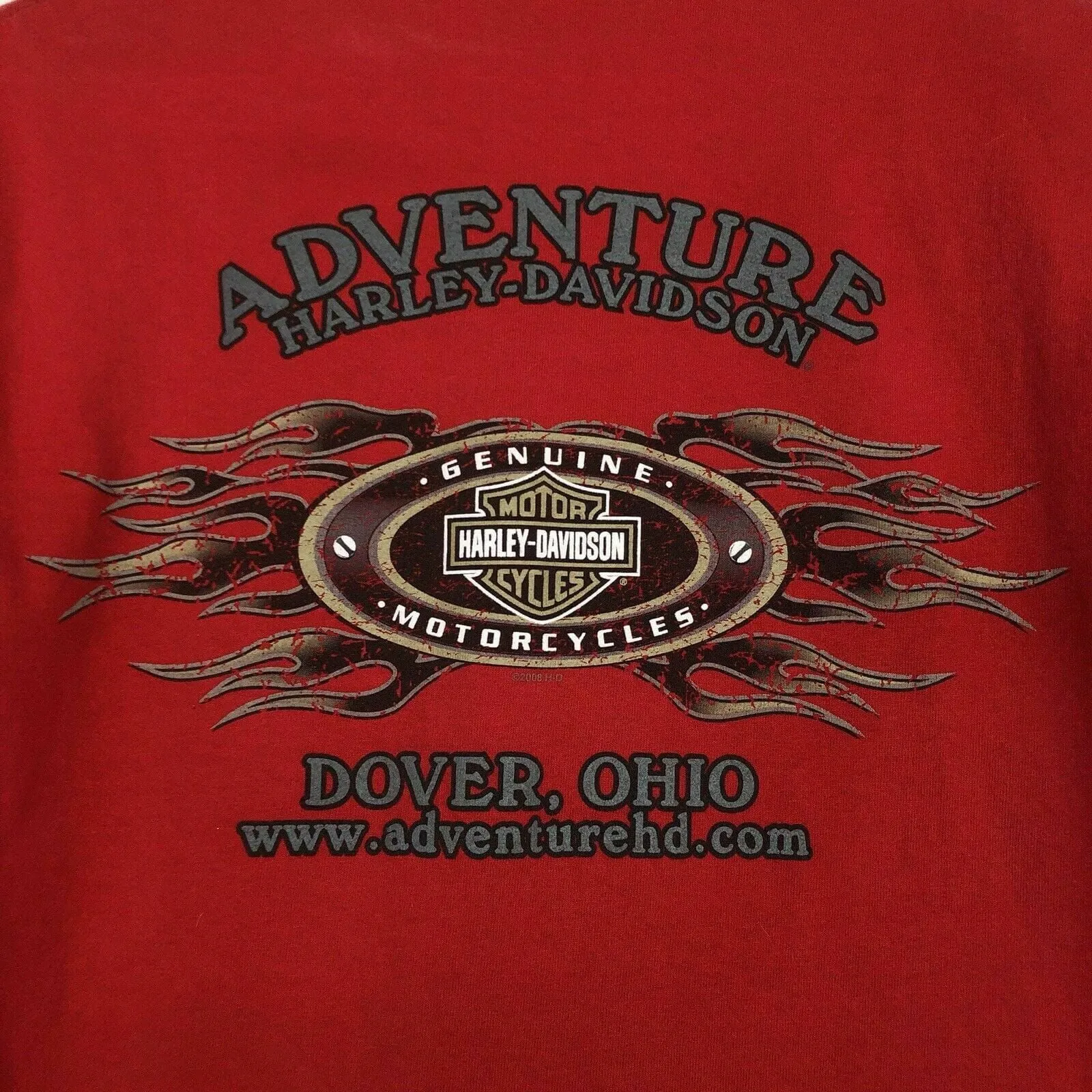Exciting Harley-Davidson Mens T-Shirt Adventure Red S Very Good
