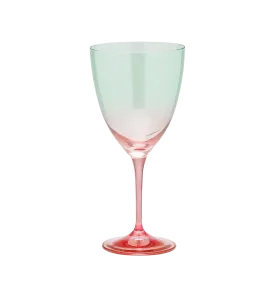 Faded Green Wine Glass
