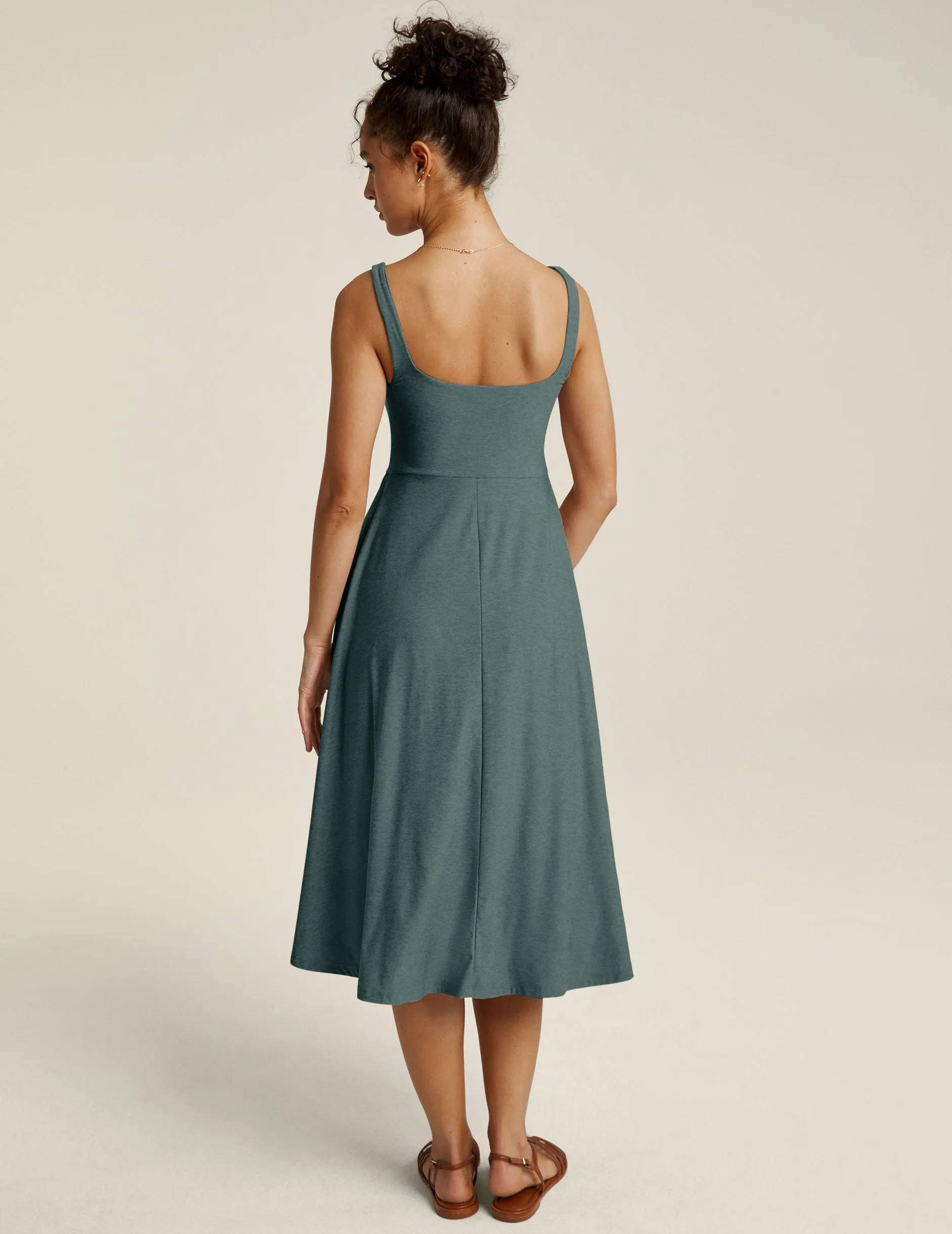 Featherweight At The Ready Square Neck Dress