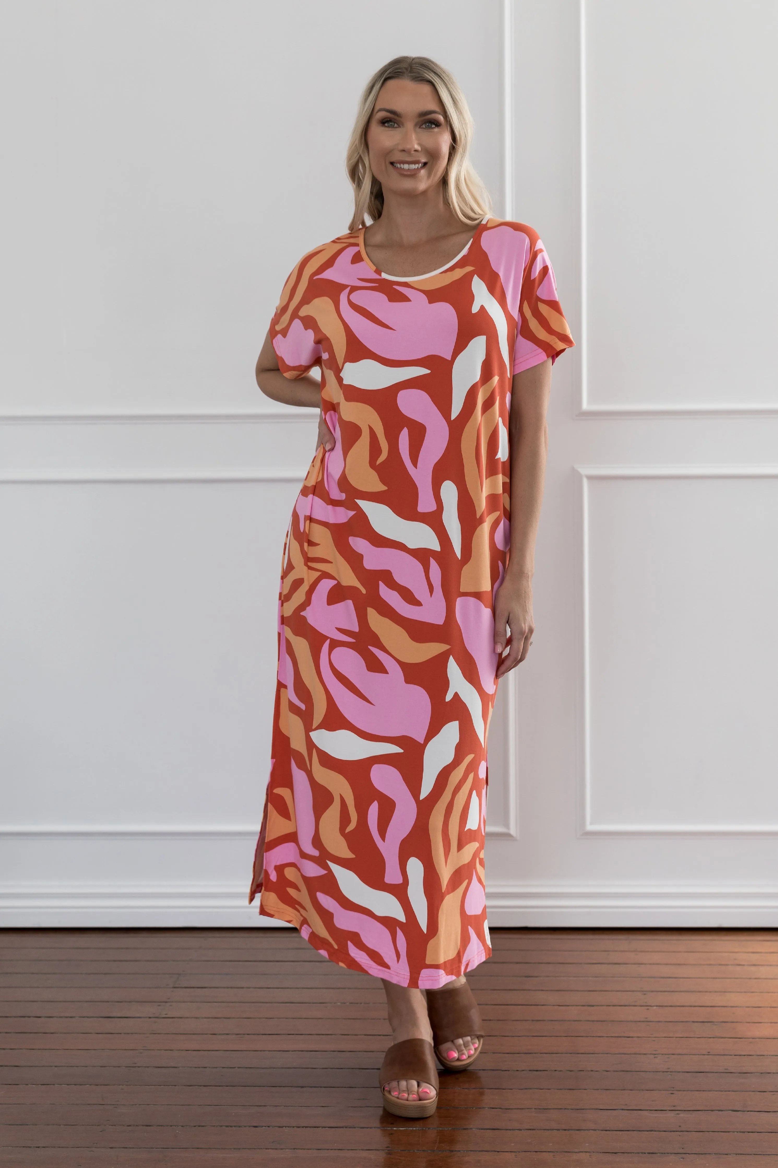 FINAL SALE Destiny Dress in Coral Reef