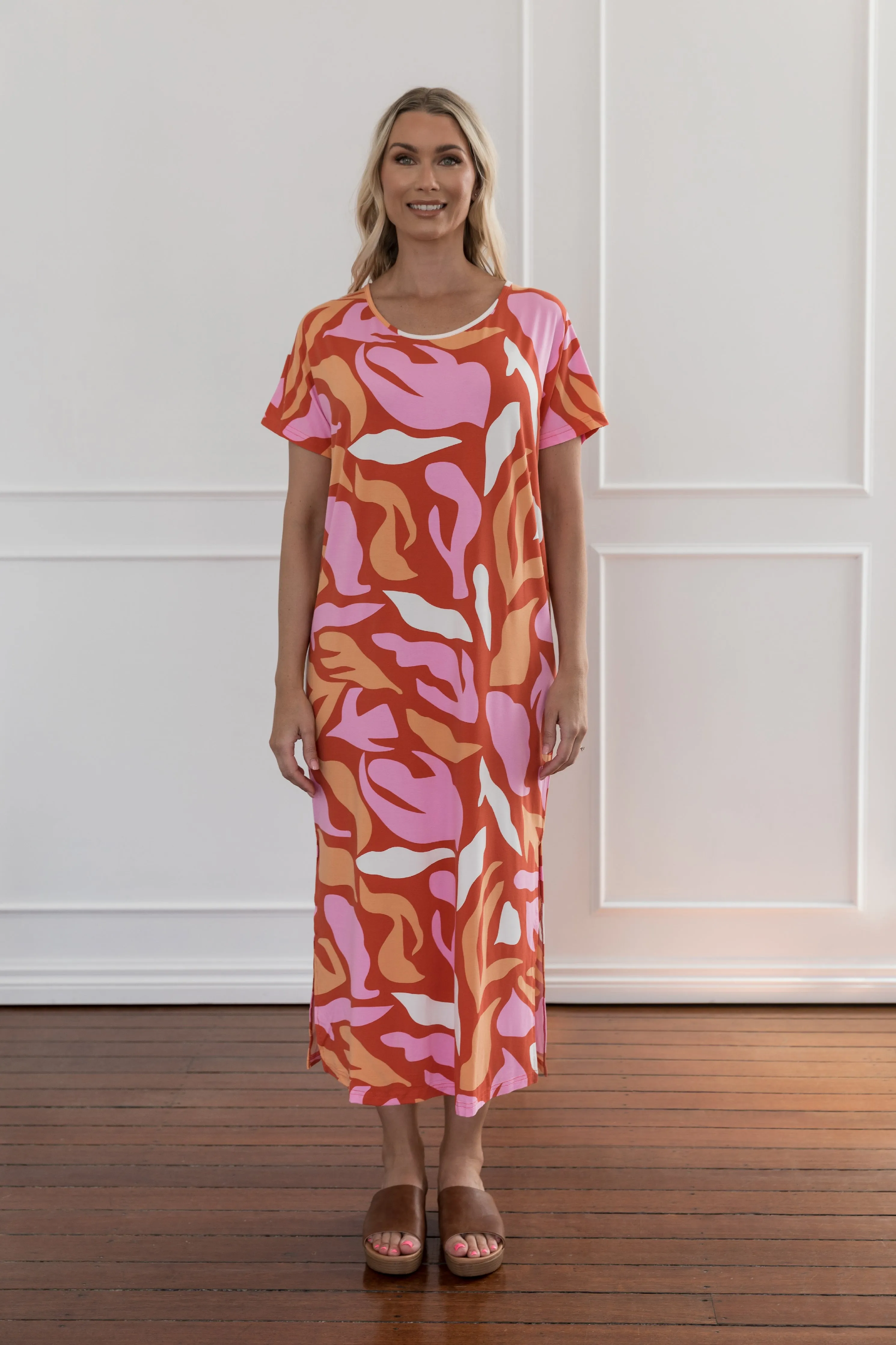 FINAL SALE Destiny Dress in Coral Reef
