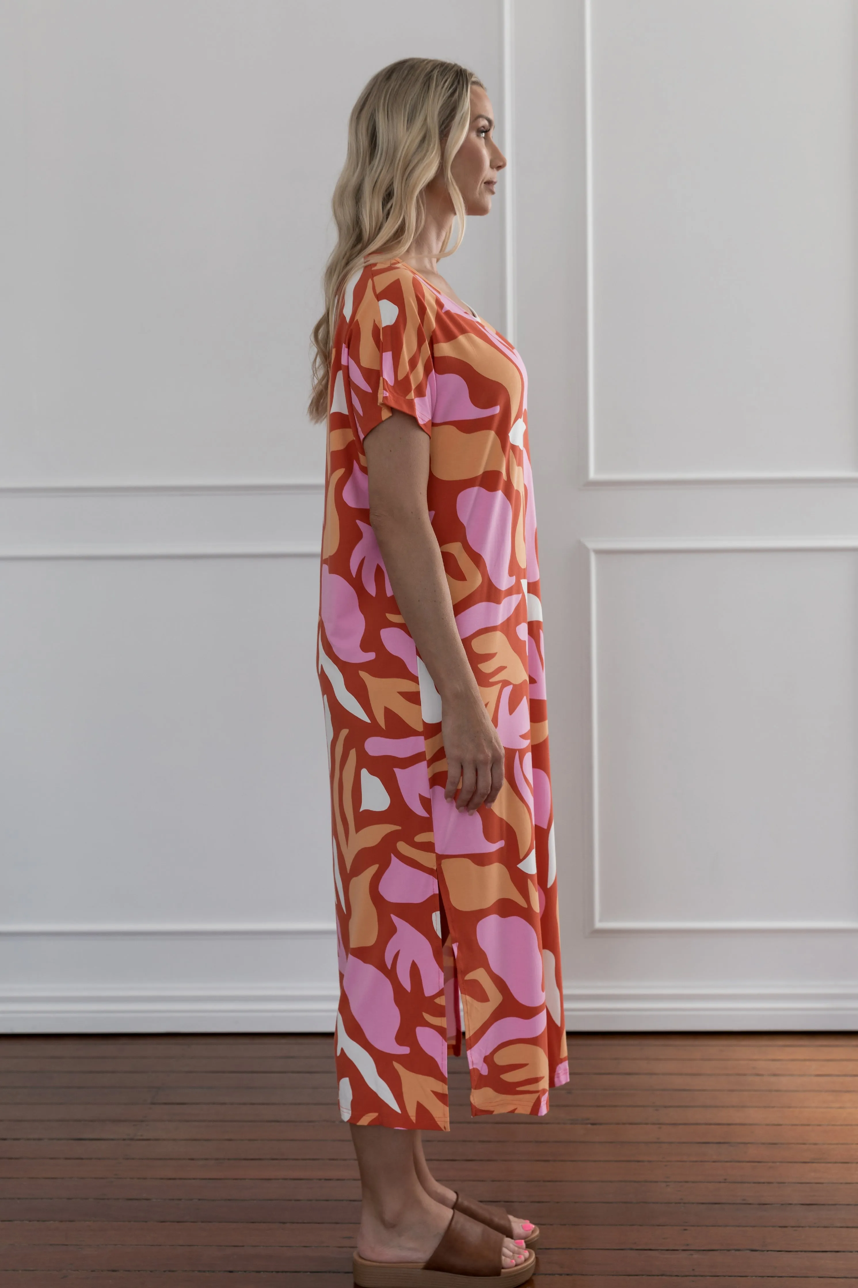 FINAL SALE Destiny Dress in Coral Reef