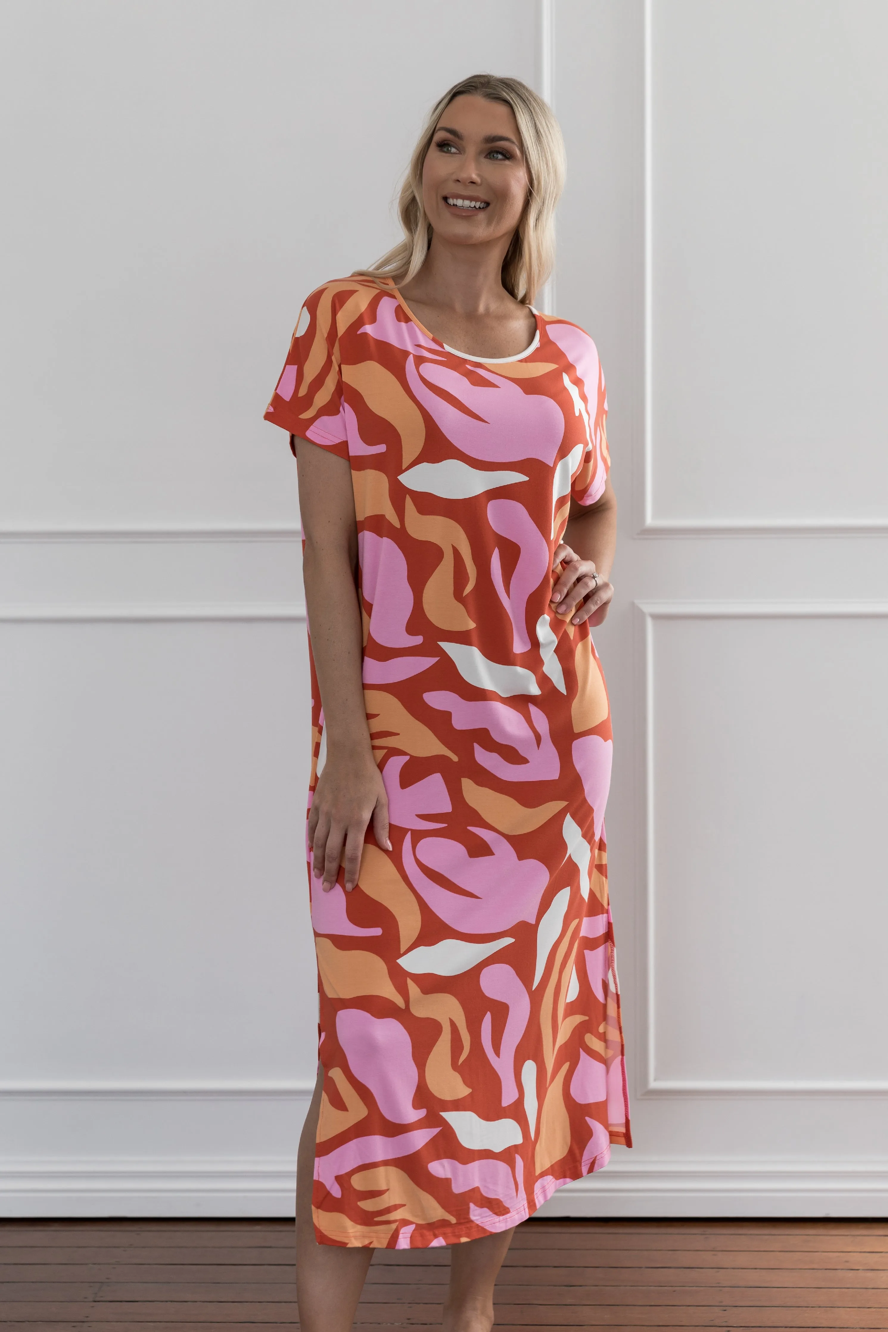 FINAL SALE Destiny Dress in Coral Reef