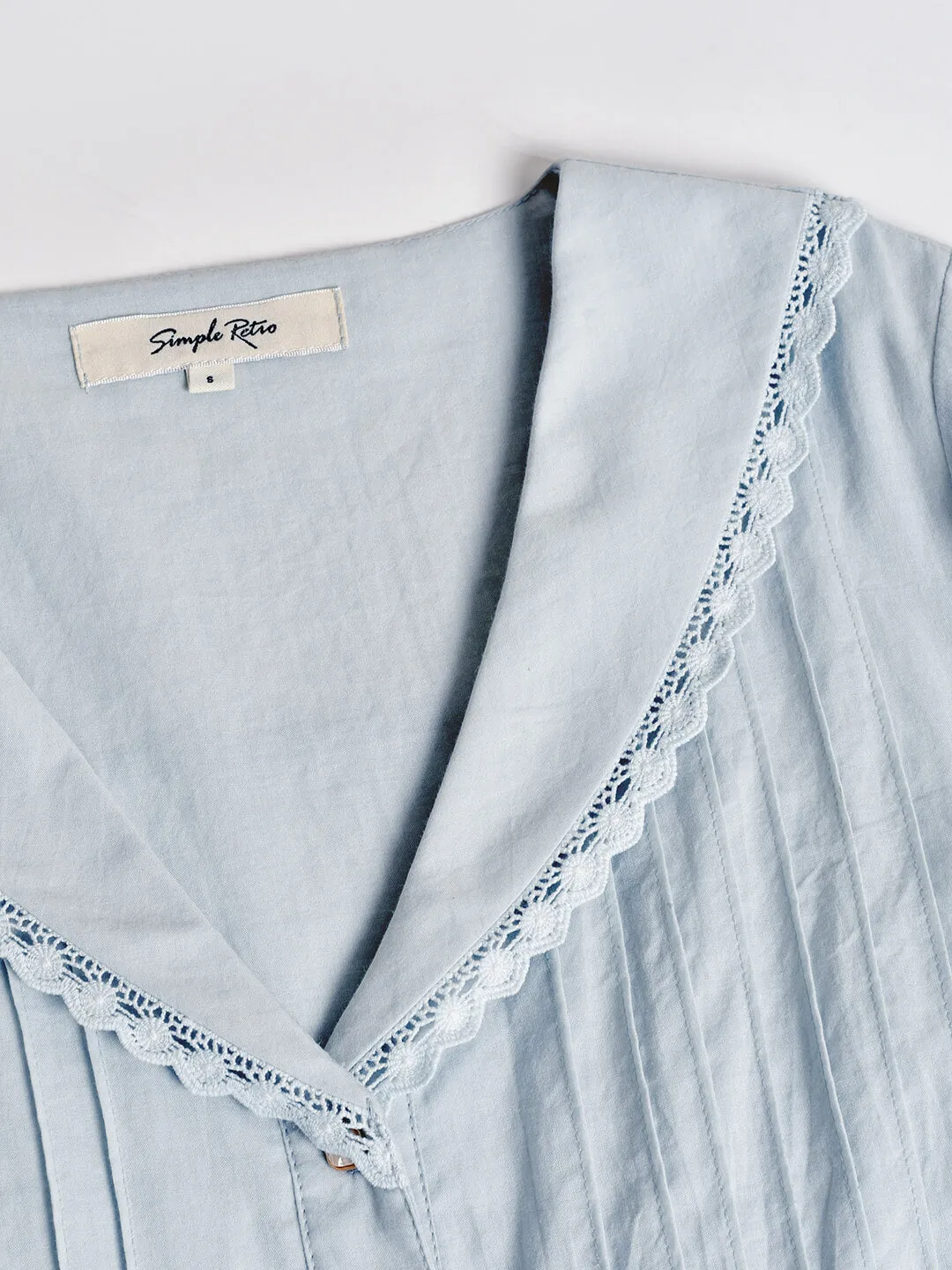 Fiona Cotton Grey Blue Midi Dress