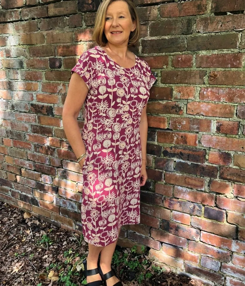 Flower Print Florida Jersey Dress