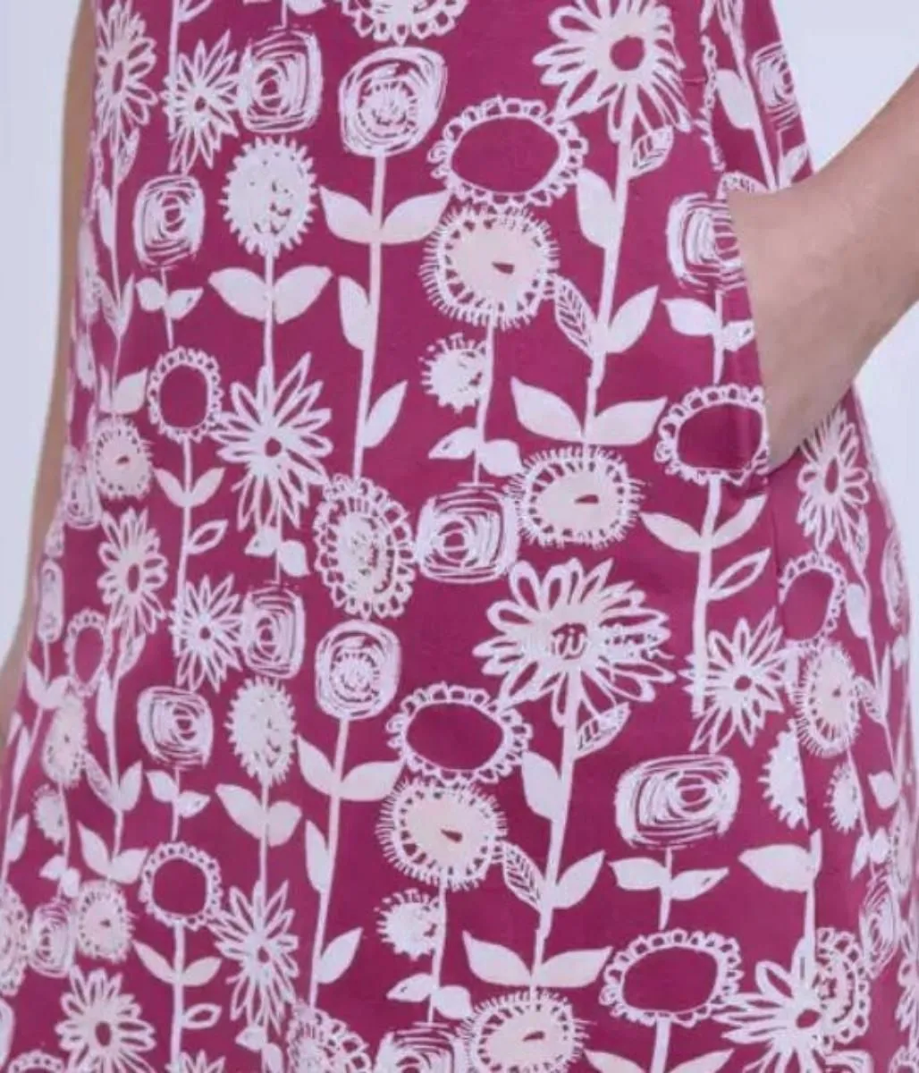 Flower Print Florida Jersey Dress