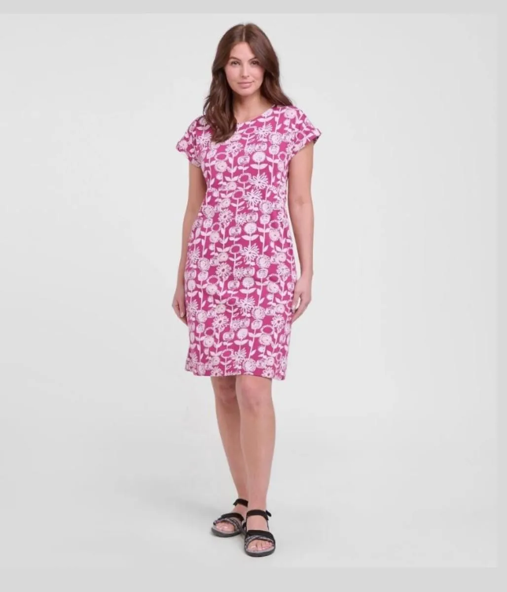 Flower Print Florida Jersey Dress