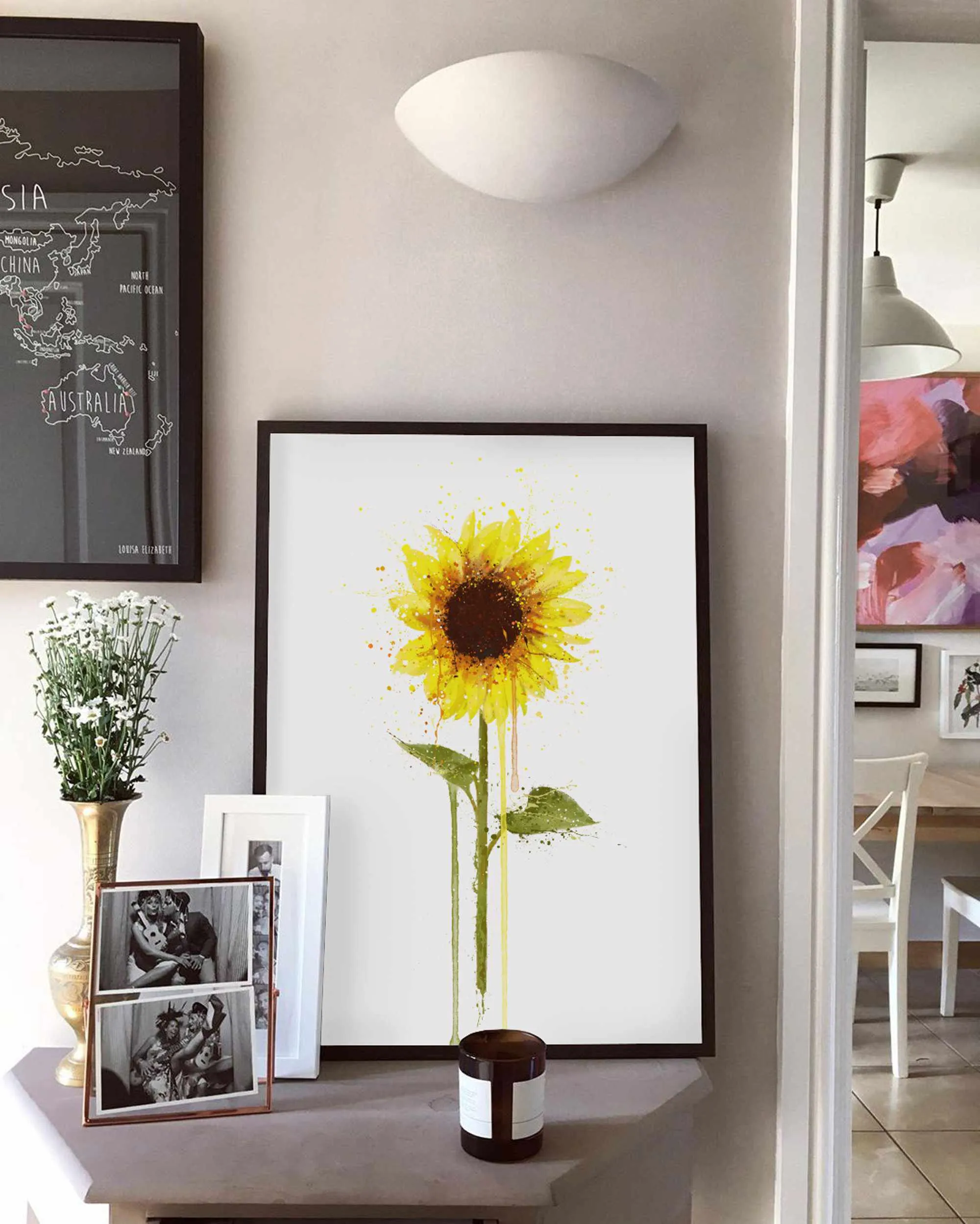 Flower Wall Art Print 'Sunflower'