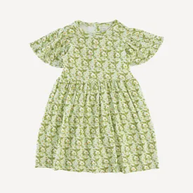 flutter sleeve dress | daisy garden | organic cotton interlock