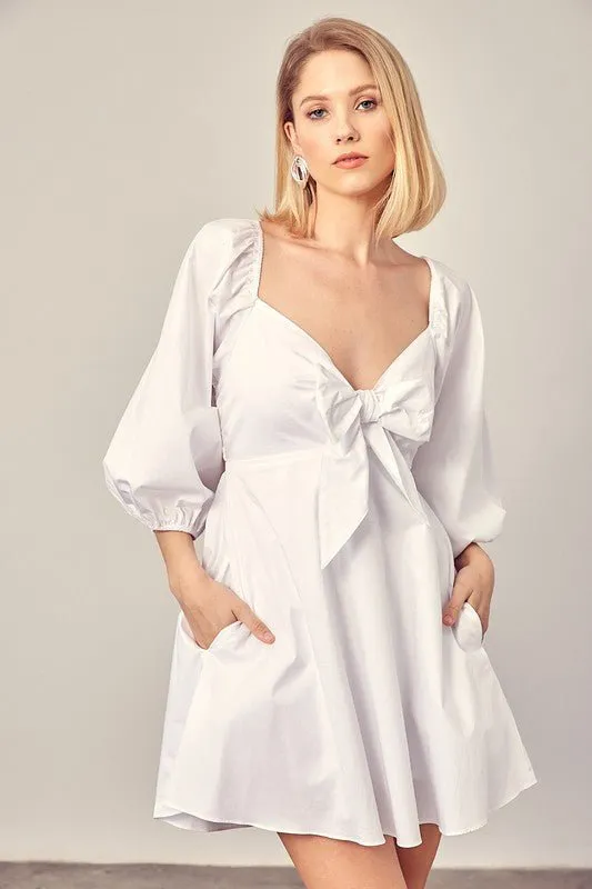 Front Tie Romper Dress