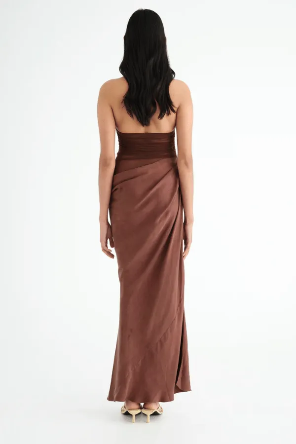 Gina Maxi Dress Chocolate