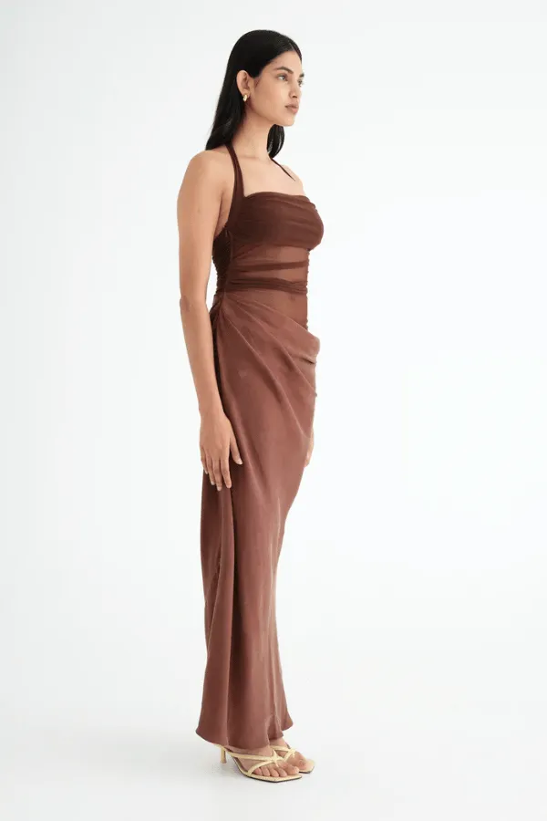 Gina Maxi Dress Chocolate