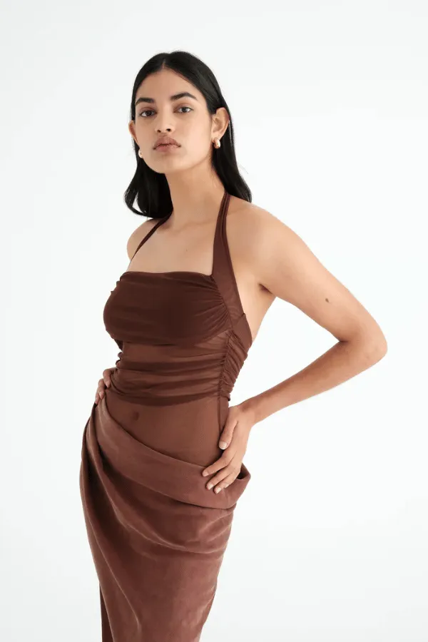 Gina Maxi Dress Chocolate