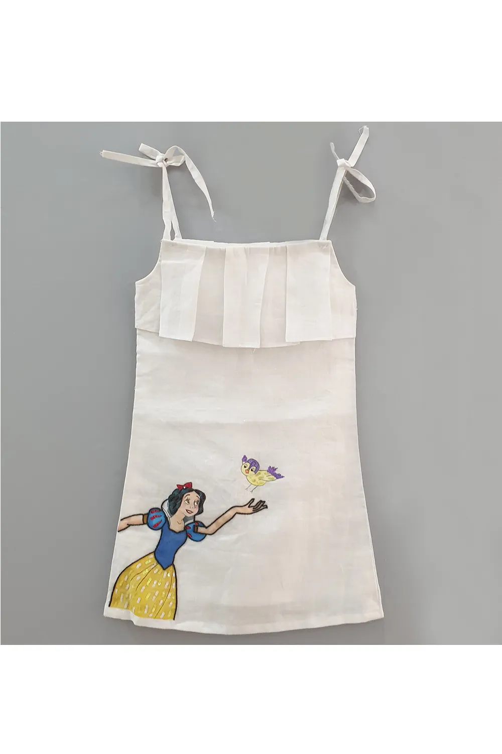 Hand painted snow white fairy tale white dress