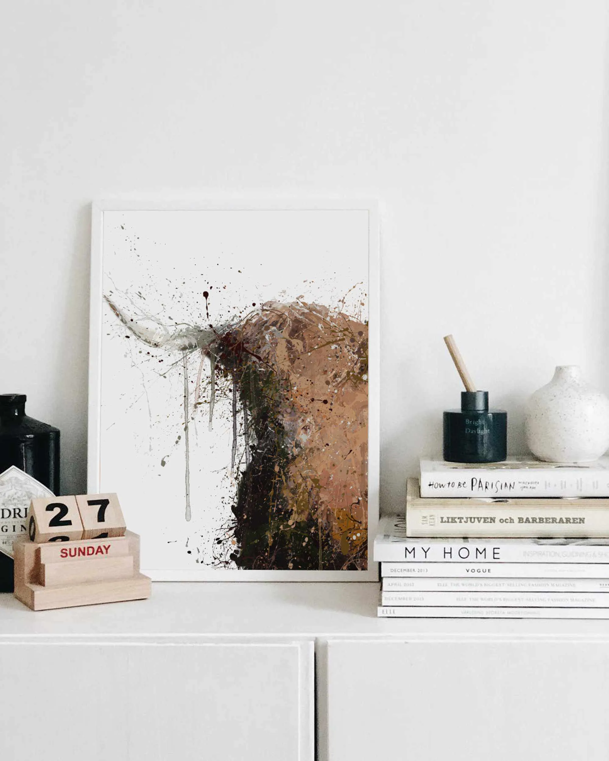 Highland Cow Wall Art Print