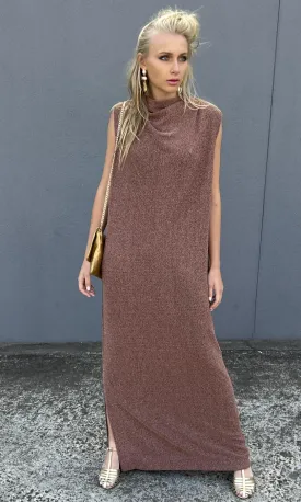 HOSS Cowl Maxi Dress - Copper