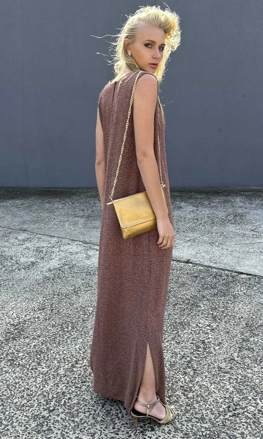 HOSS Cowl Maxi Dress - Copper