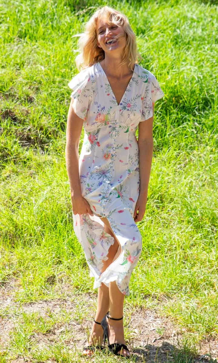 HOSS Eden Dress - White Floral Print
