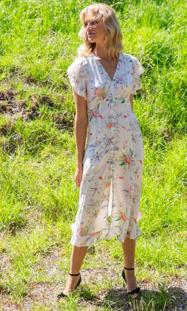 HOSS Eden Dress - White Floral Print