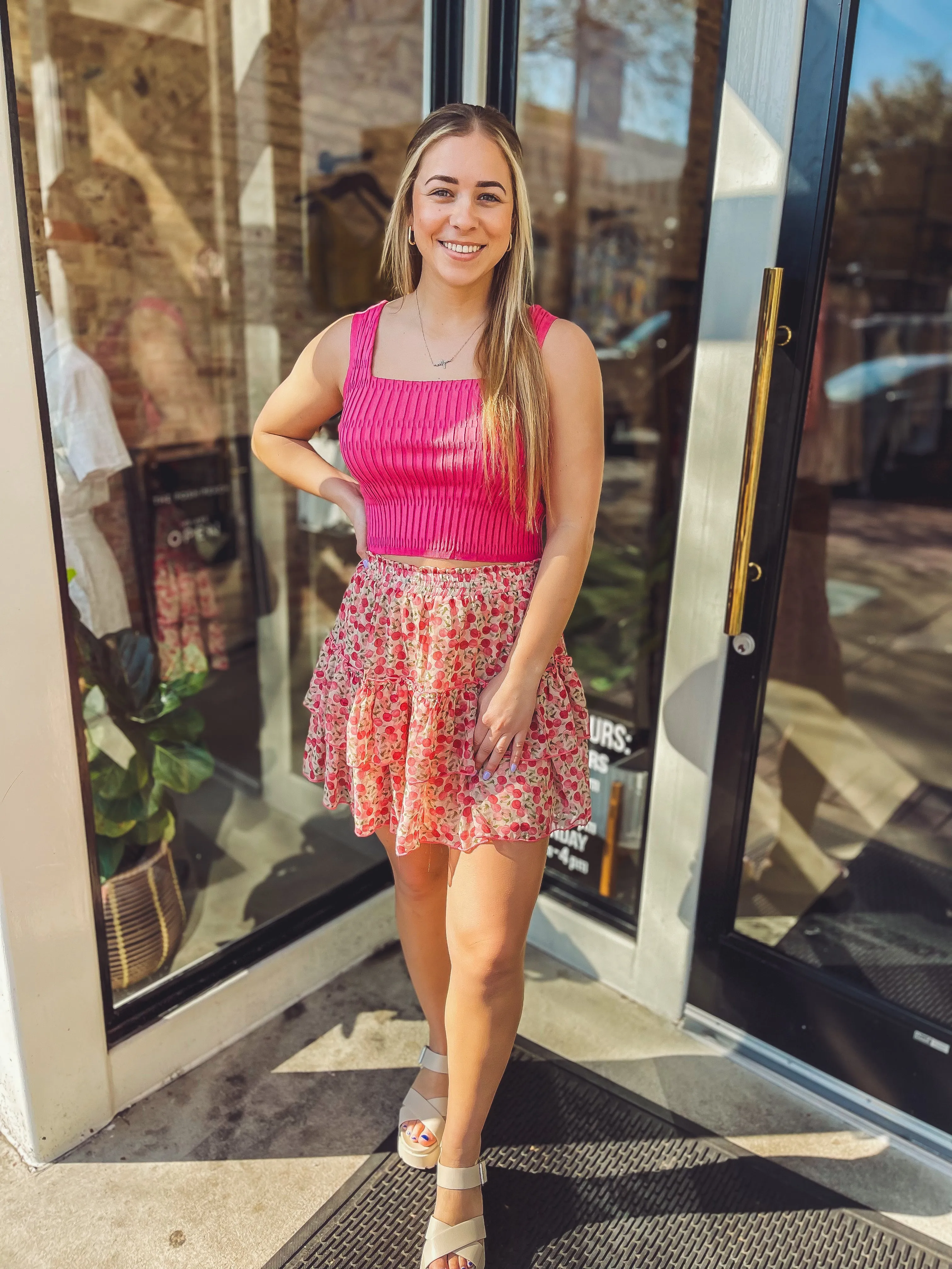 Hot in pink tank