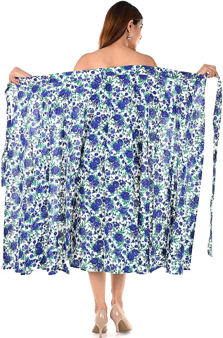 Indian Skirt Cotton Long Wrap Around Printed Women's Clothing Beach Dresses