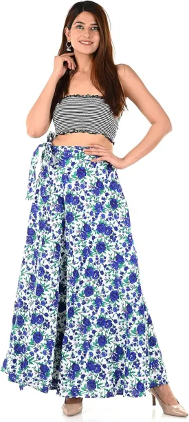 Indian Skirt Cotton Long Wrap Around Printed Women's Clothing Beach Dresses