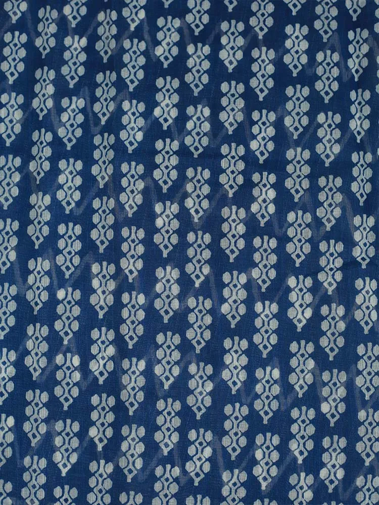 Indigo Linen Dresscode Saree with Batik Design - ₹608