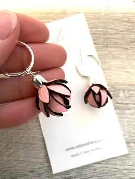 Just Pink-Wild Flowers-Stainless Steel Hoops