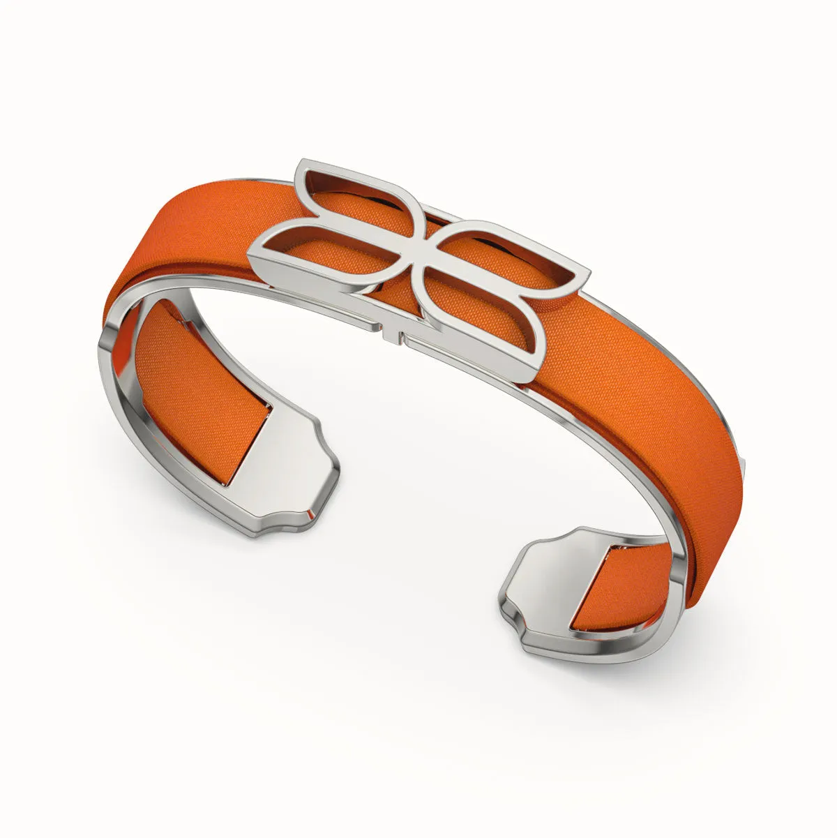 Kawung Silk Cuff - Lava Orange