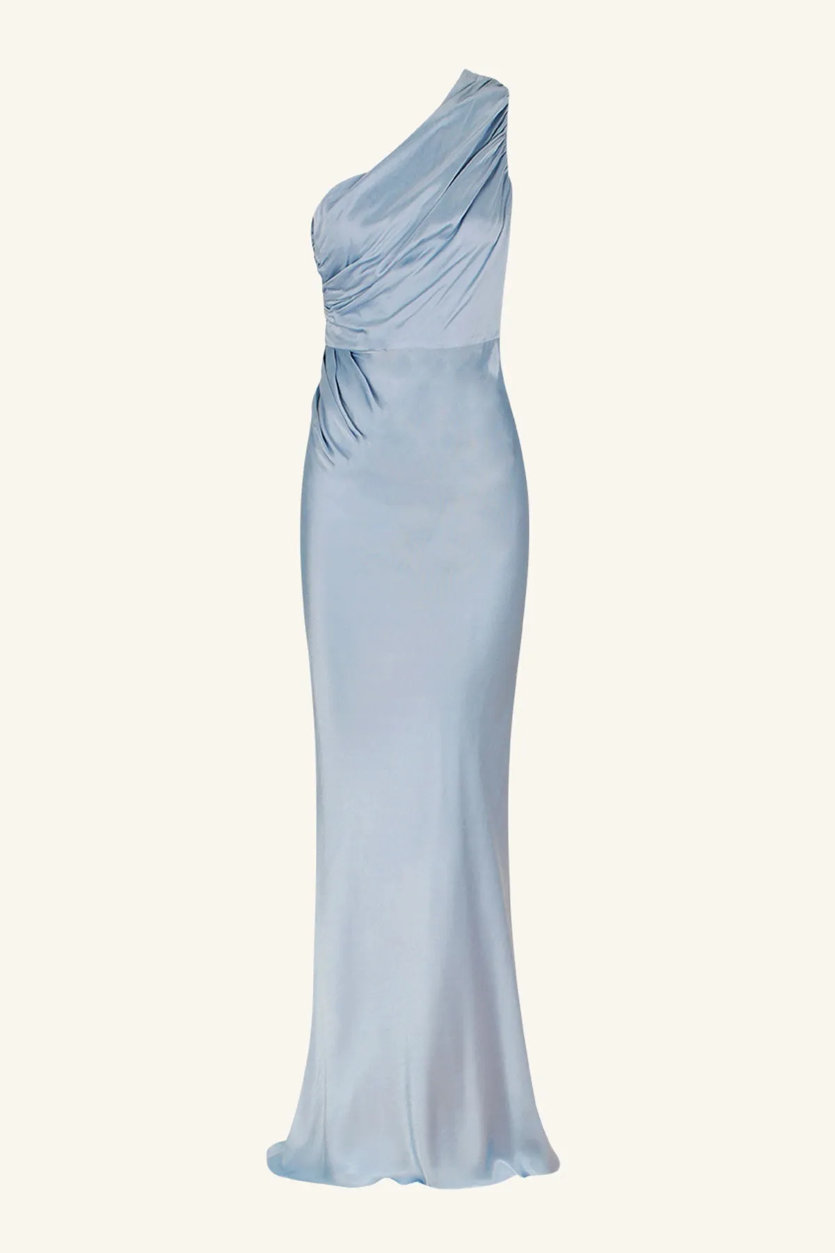 Sure, here is an optimized title for the e-commerce product: Powder Blue One-Shoulder Maxi Dress by La Lune