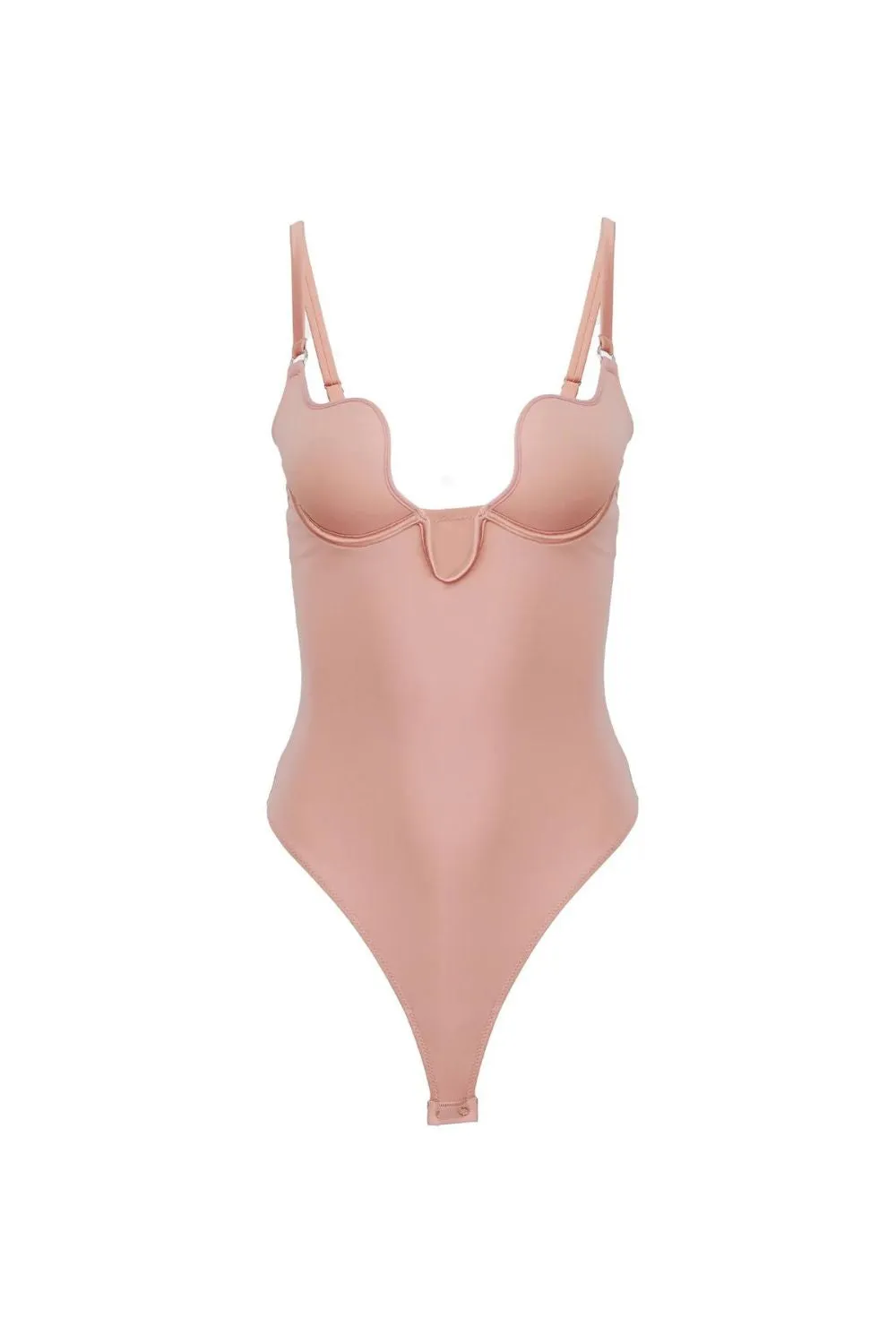 Le Stretch Micro U-Plunge Bodysuit in Tan