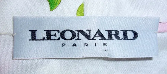 LEONARD 1990 White Floral Print Day Dress