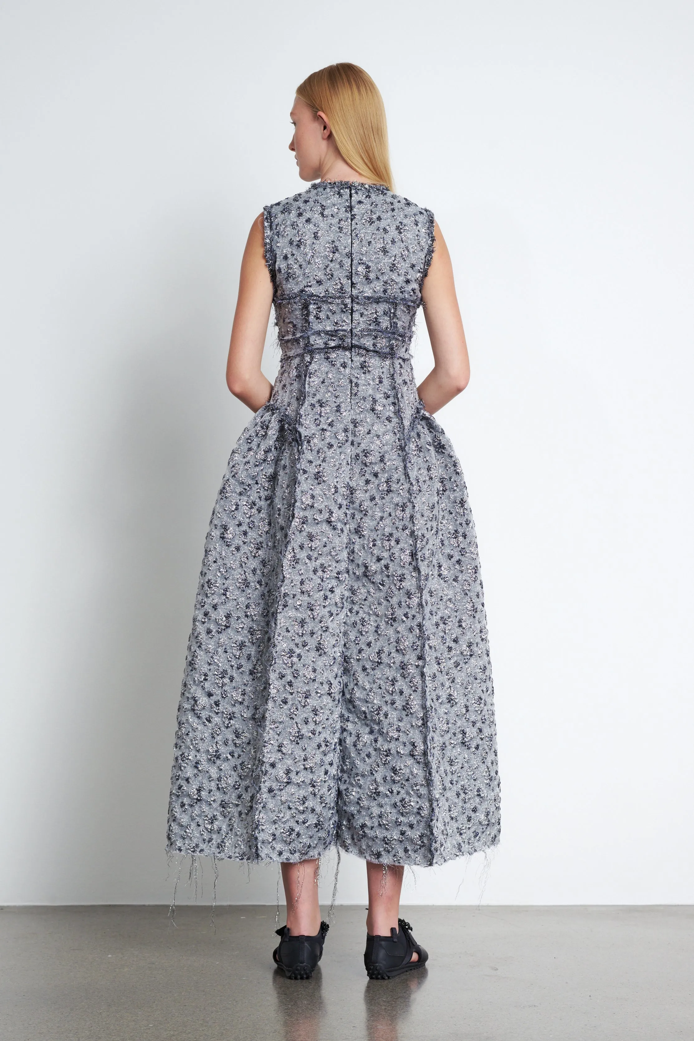 LIA | GOWN LILY MATELASSÉ SILVER